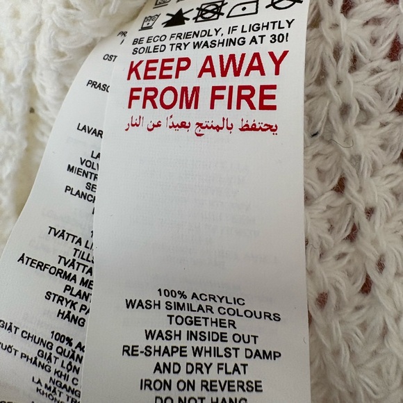 New Misguided Creme Crewneck Cropped Knit Sweater Size Small - Picture 10 of 11